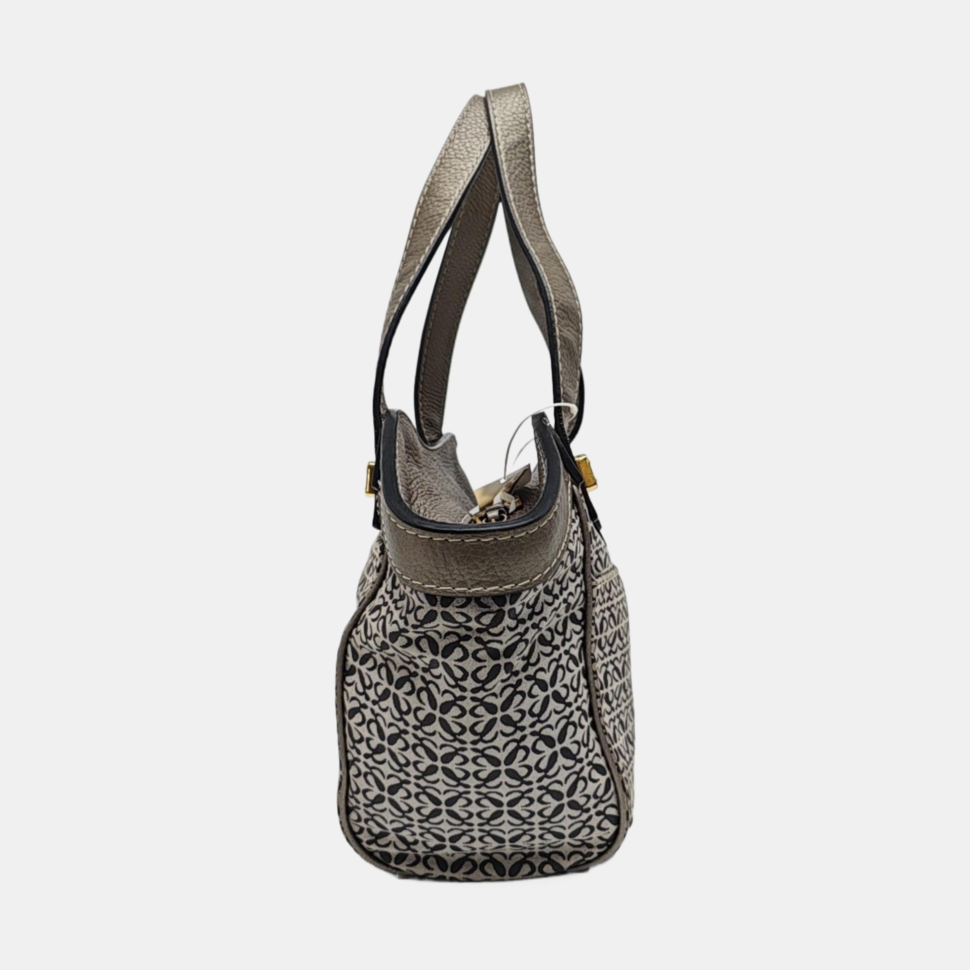 Monogram Canvas Top Handle Bag Gray
