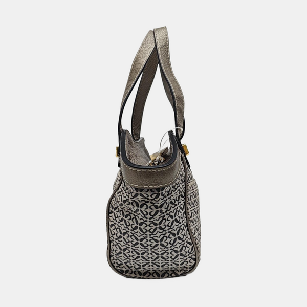 Monogram Canvas Top Handle Bag Gray