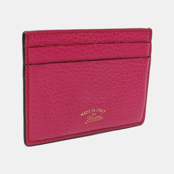 Calfskin Card Holder Red