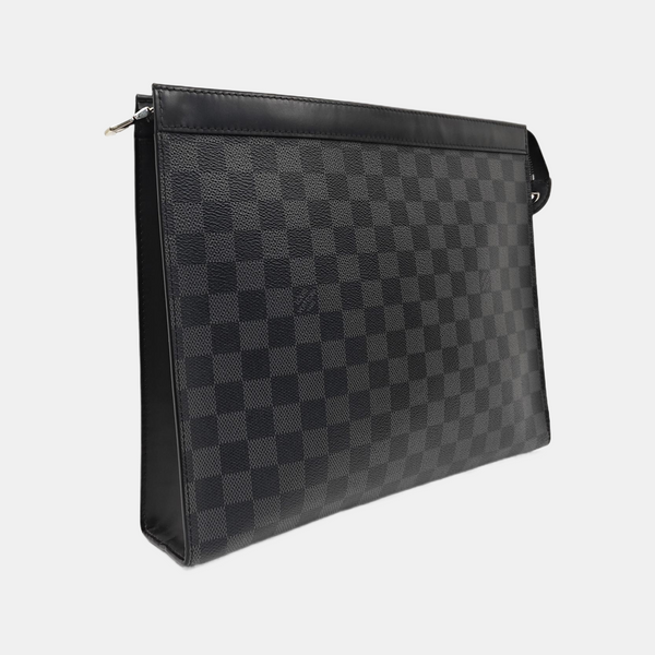 Pochette Voyag GM Damier Graphite Coated Canvas Gray