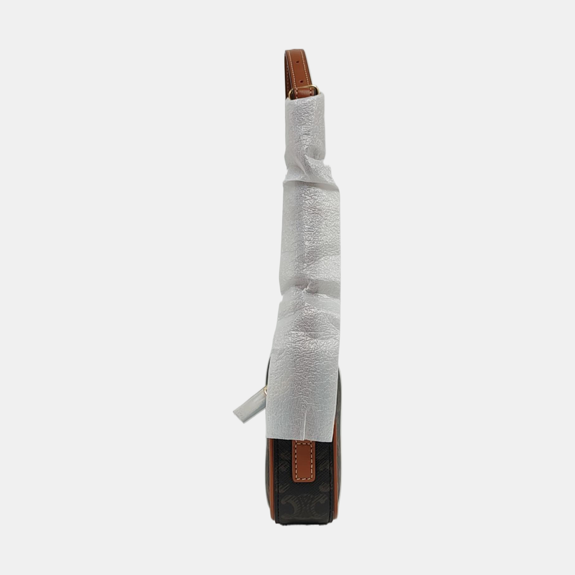 Coated Canvas Top Handle Bag Mini Brown