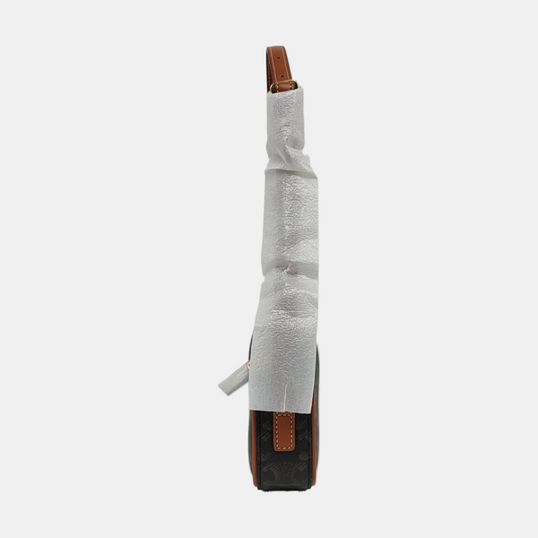 Coated Canvas Top Handle Bag Mini Brown