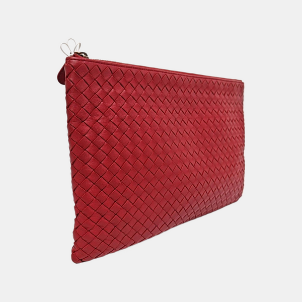 Calfskin Clutch Red