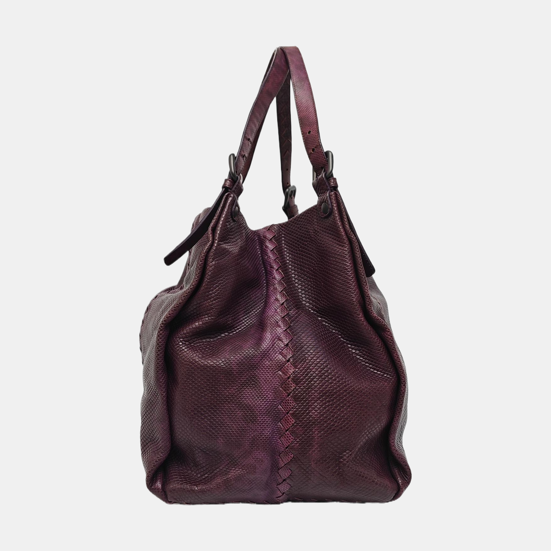 Lizard Top Handle Bag Red