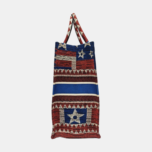 Book Tote Large Canvas Multicolor