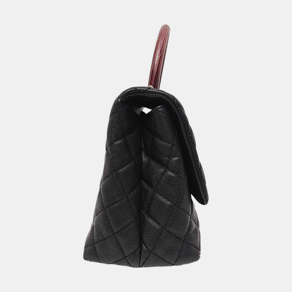COCO HANDLE Medium Quilted Grained Calfskin Multicolor