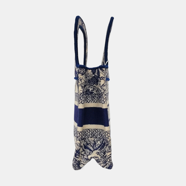 Authenticated pre-owned  Book Tote Mini Fabric Blue - Tote Bag at Looply