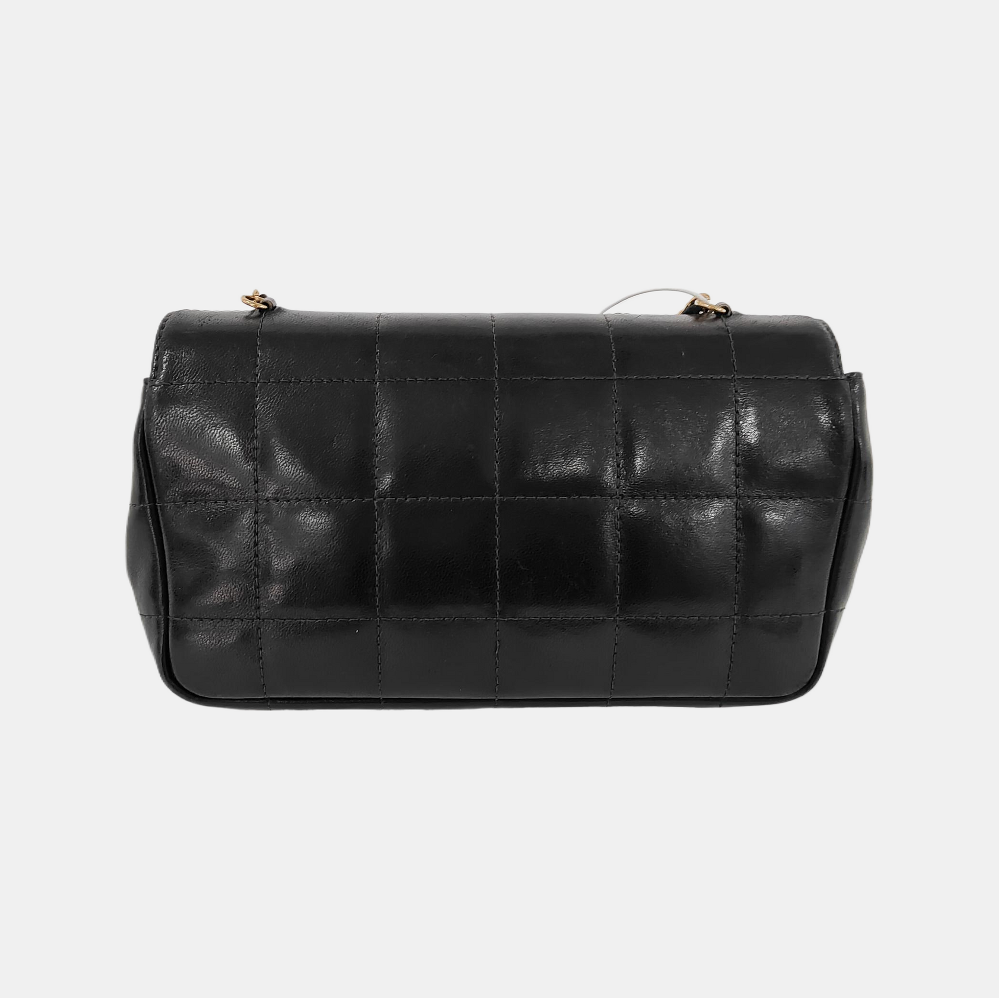 CHOCOLATE BAR Mini Quilted Lambskin Black
