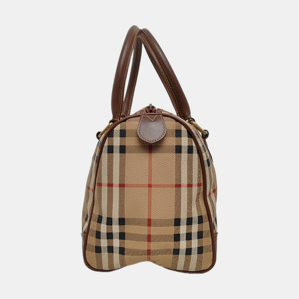 Coated Canvas Top Handle Bag Multicolor