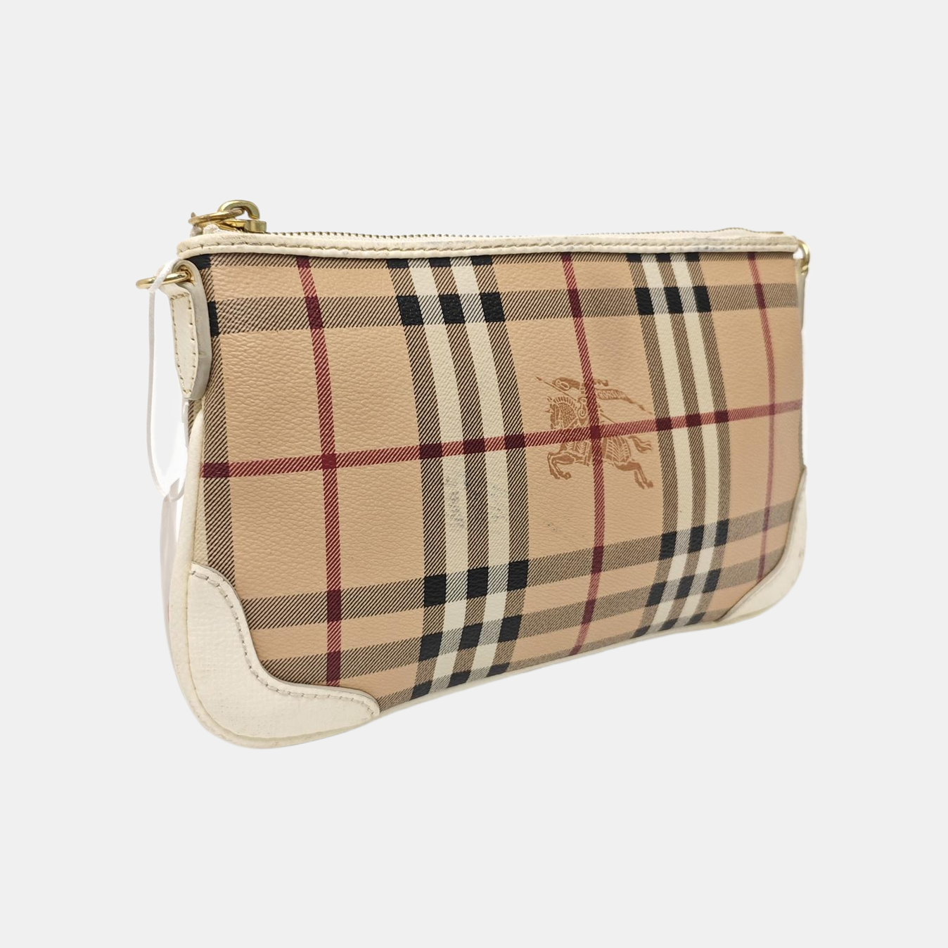 Coated Canvas Crossbody Bag Beige