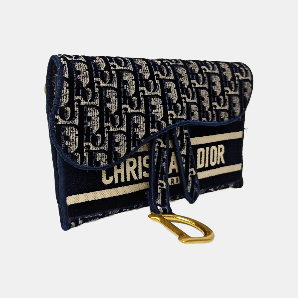 Saddle Mini Oblique Canvas Blue