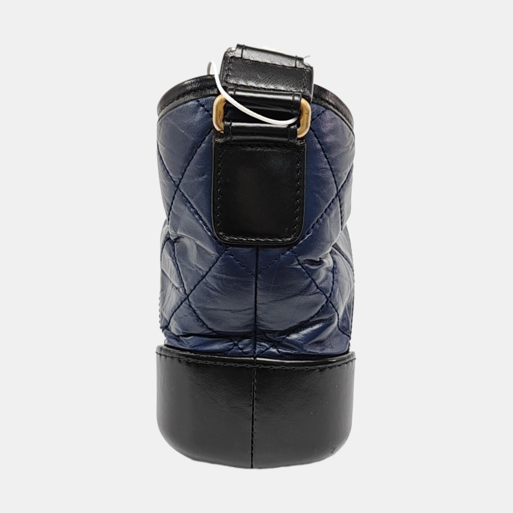 GABRIELLE Small Quilted Calfskin Blue