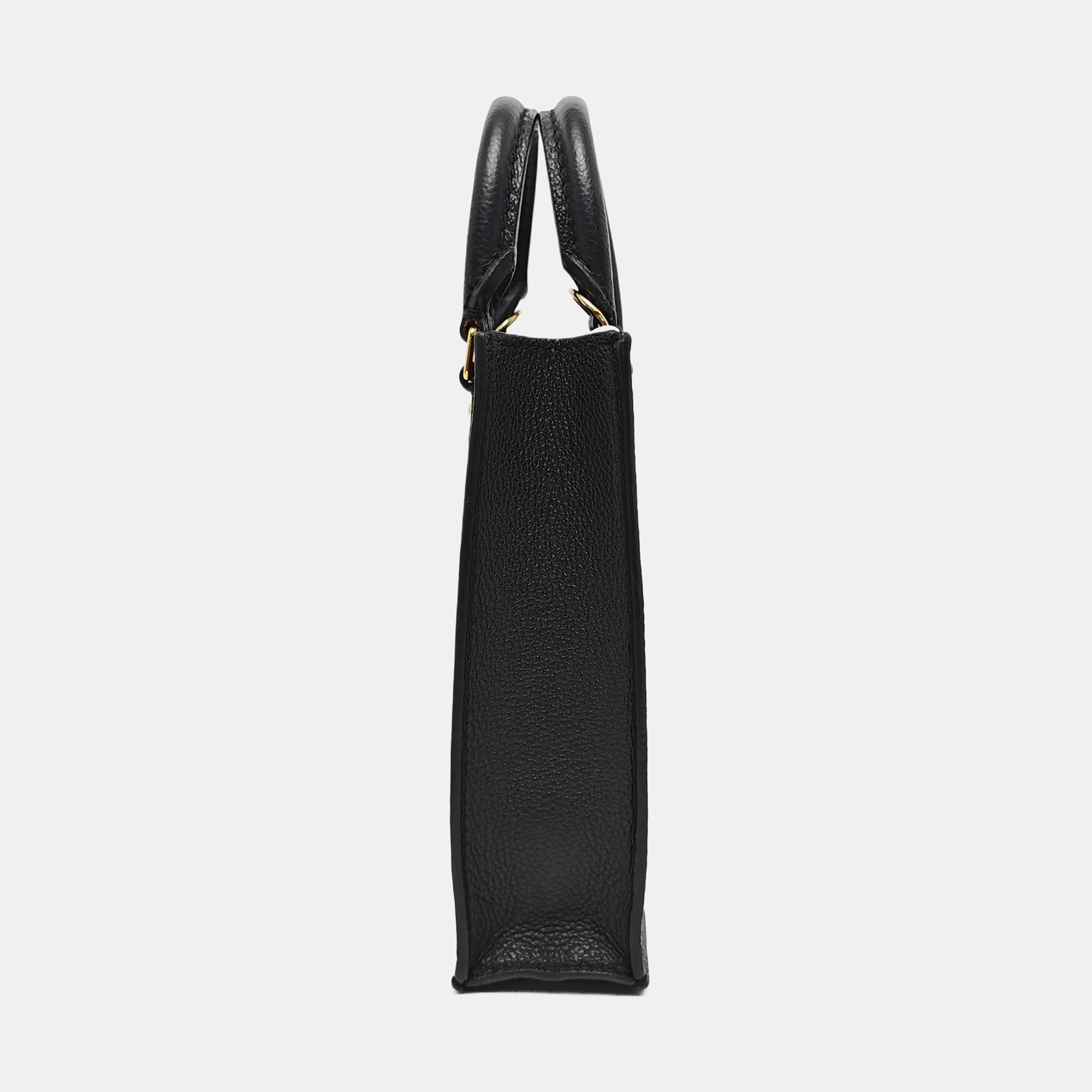 SAC PLAT Mini Calfskin Black