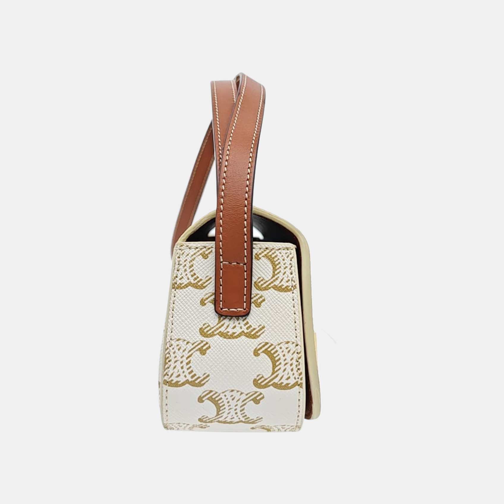 Coated Canvas Shoulder Bag White