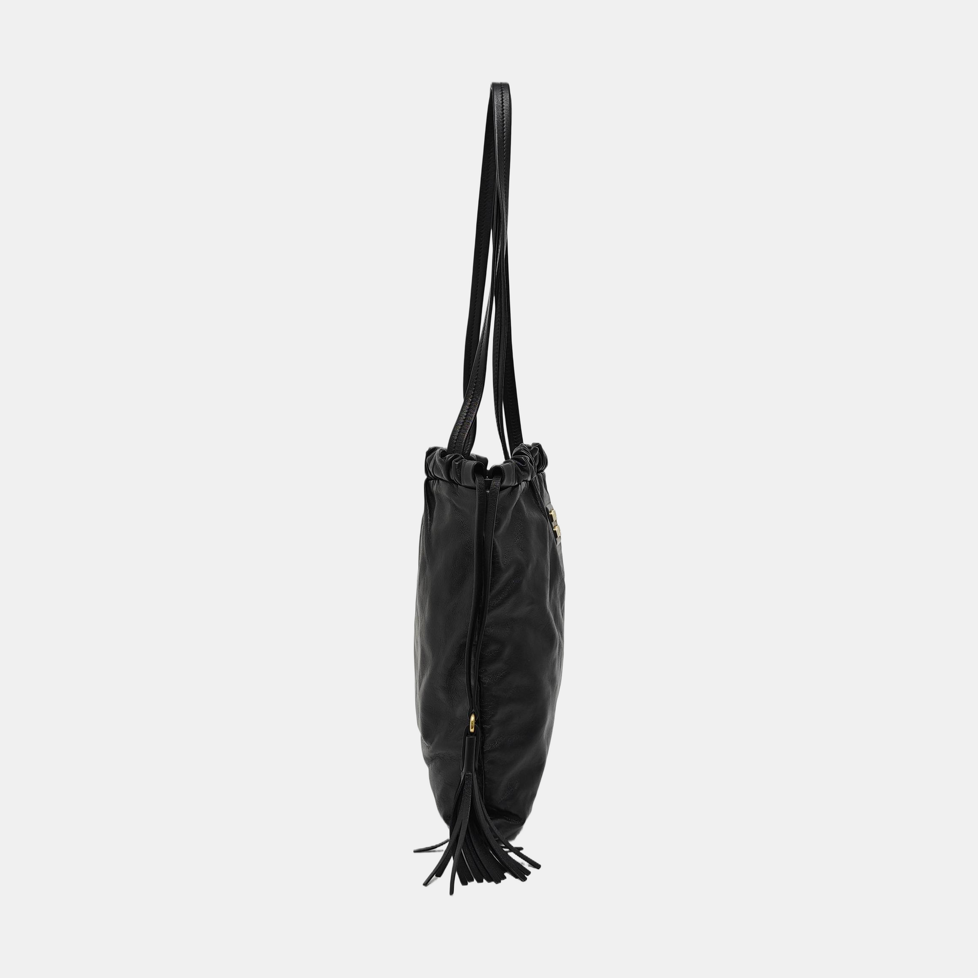 Lambskin Tote Bag Black