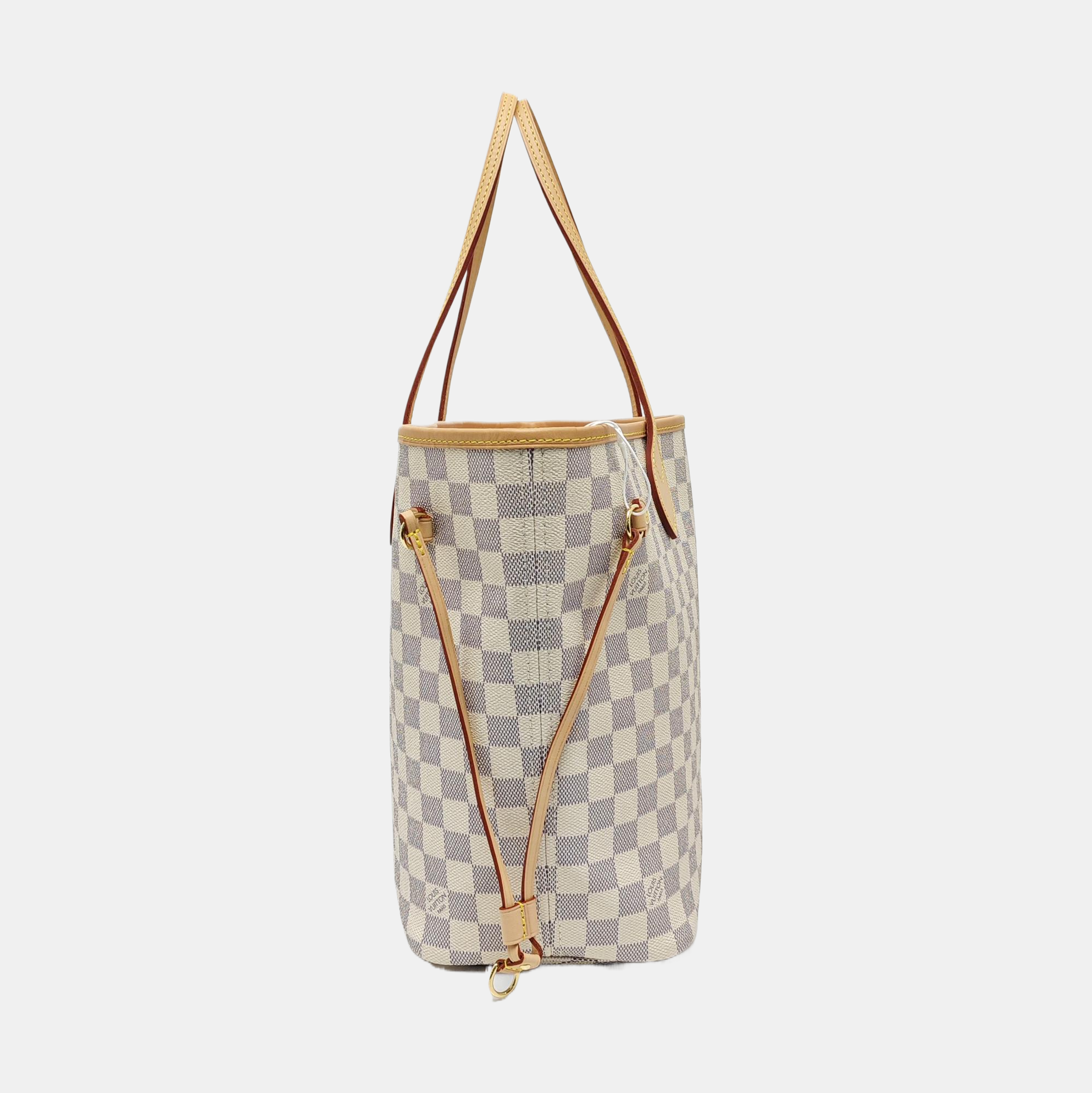 NEVERFULL MM Damier Azur Coated Canvas White