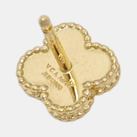 Sweet Alhambra 18k Gold White Stud Earrings