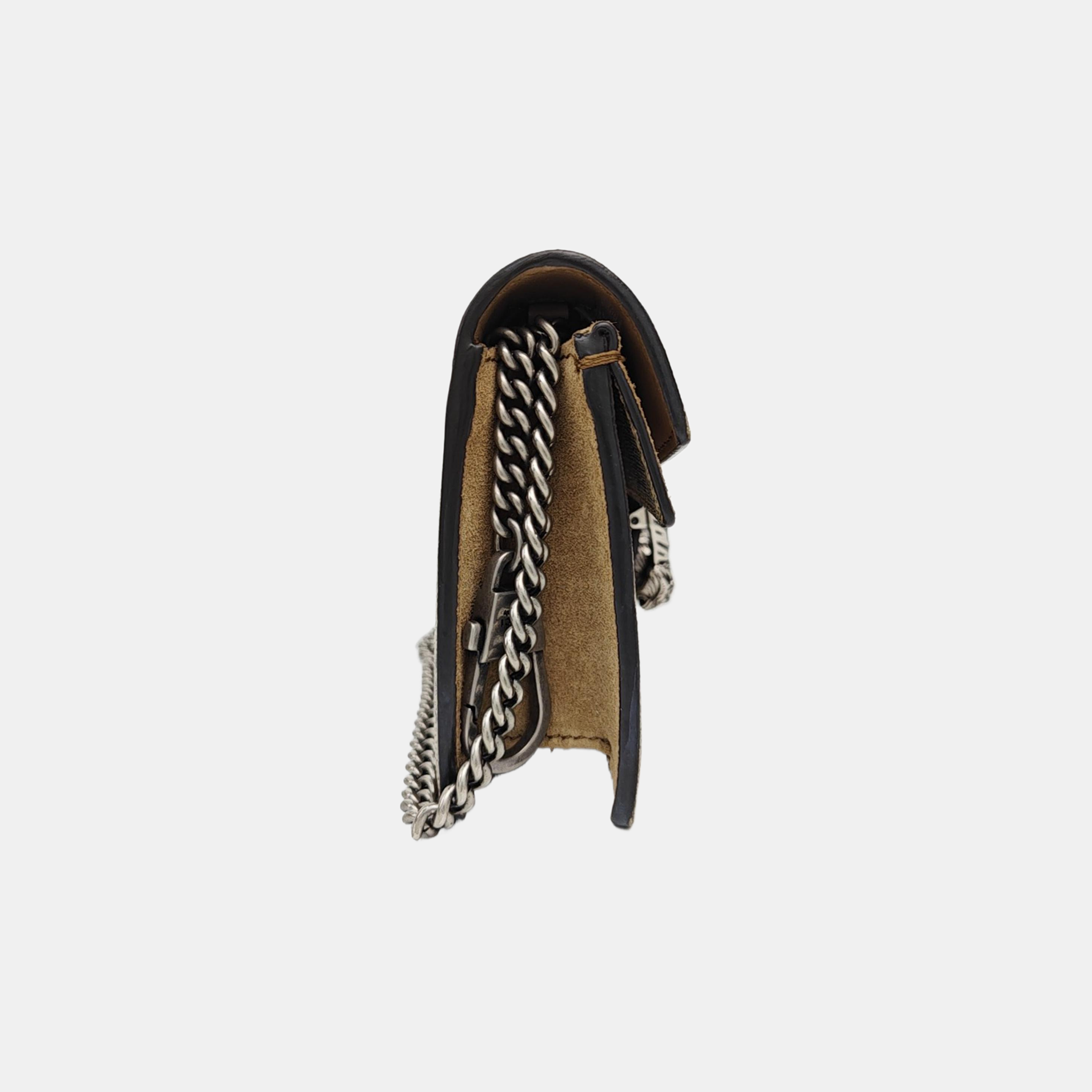 Dionysus Super Mini Monogram Coated Canvas Beige