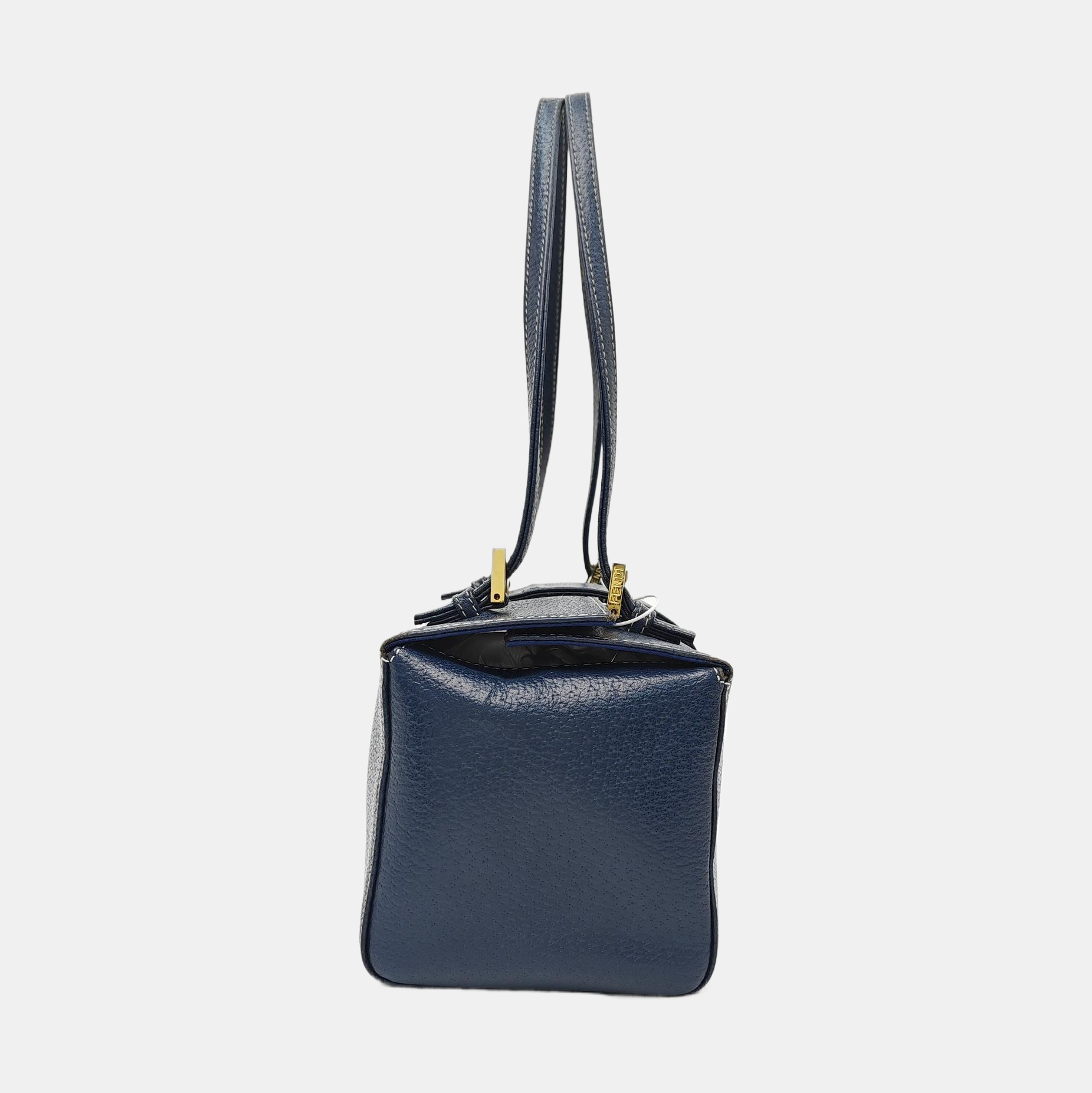Calfskin Top Handle Bag Blue