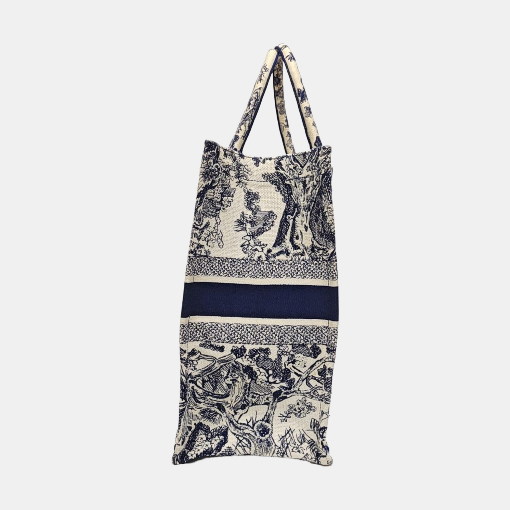 Book Tote Large Fabric Blue