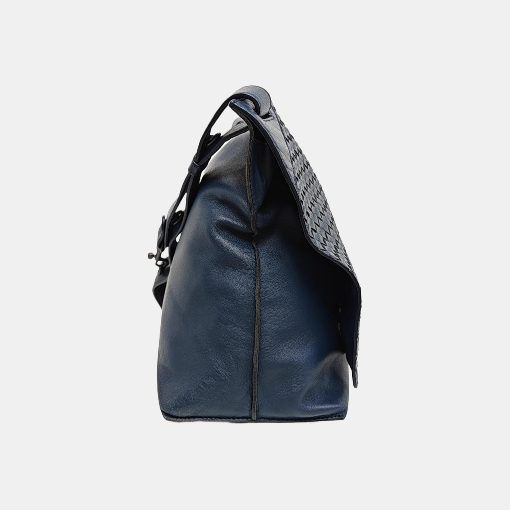 Calfskin Shoulder Bag Blue
