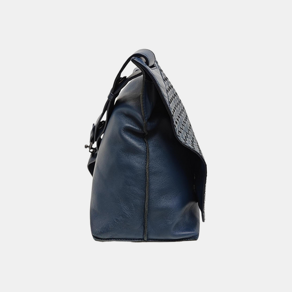 Calfskin Shoulder Bag Blue