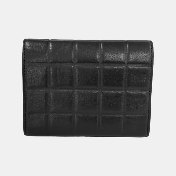 CHOCOLATE BAR Lambskin Black Wallet