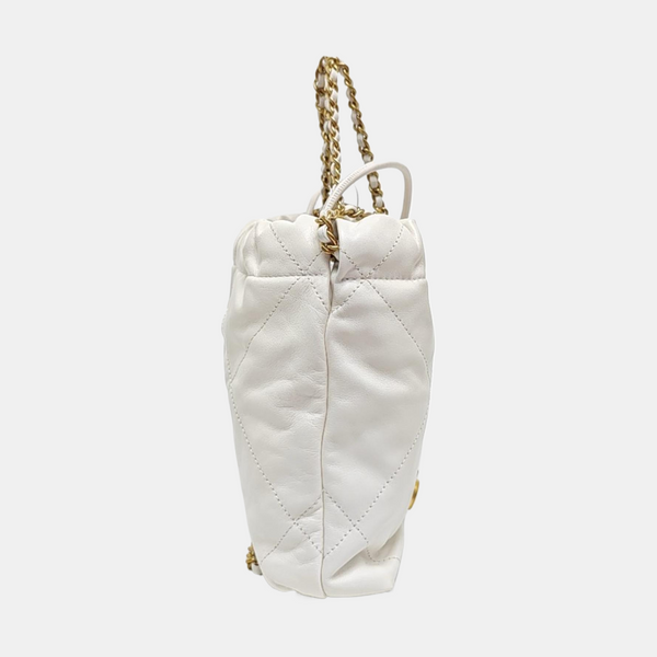 CHANEL 22 Mini Quilted Calfskin White
