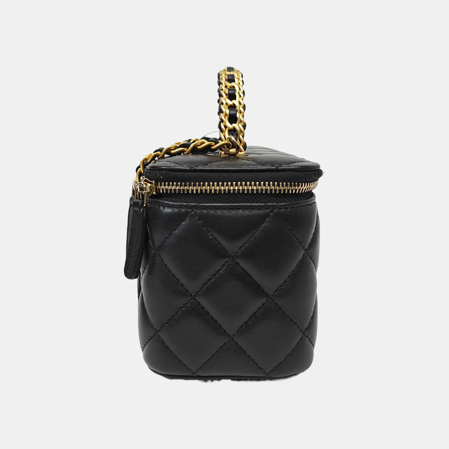 VANITY CASE Small Quilted Lambskin Black