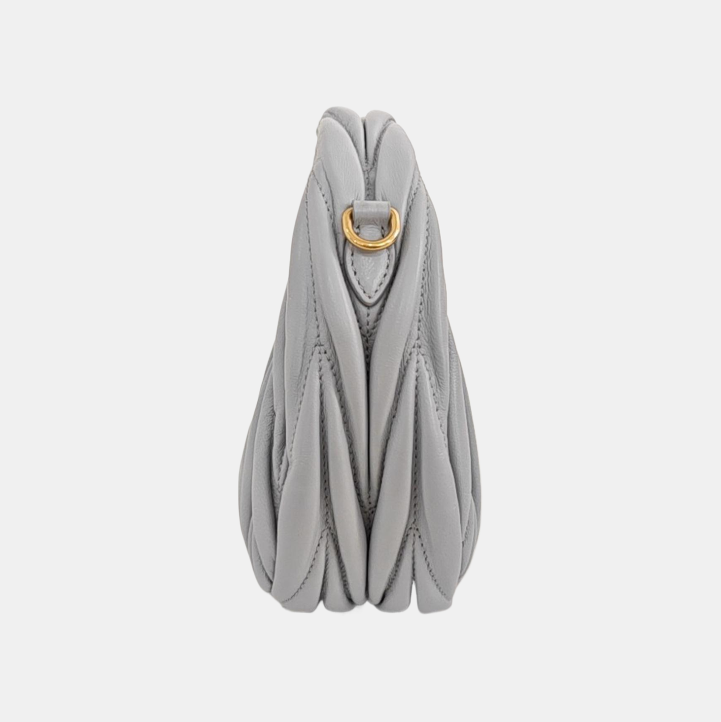 Wander Matelassé Small Quilted Lambskin Gray