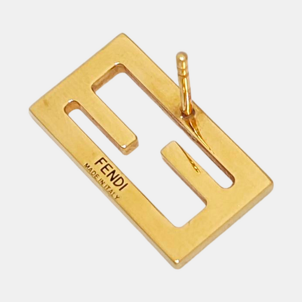 FF Metal Gold Stud Earrings
