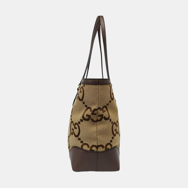 Monogram Canvas Tote Bag Medium Brown