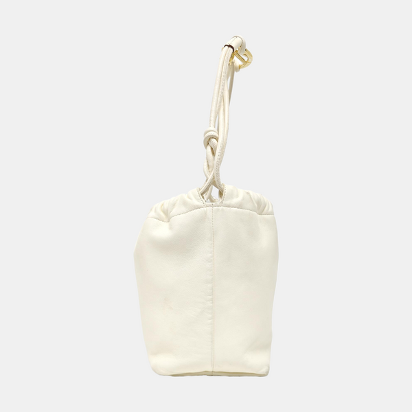 Lambskin Bucket Bag White