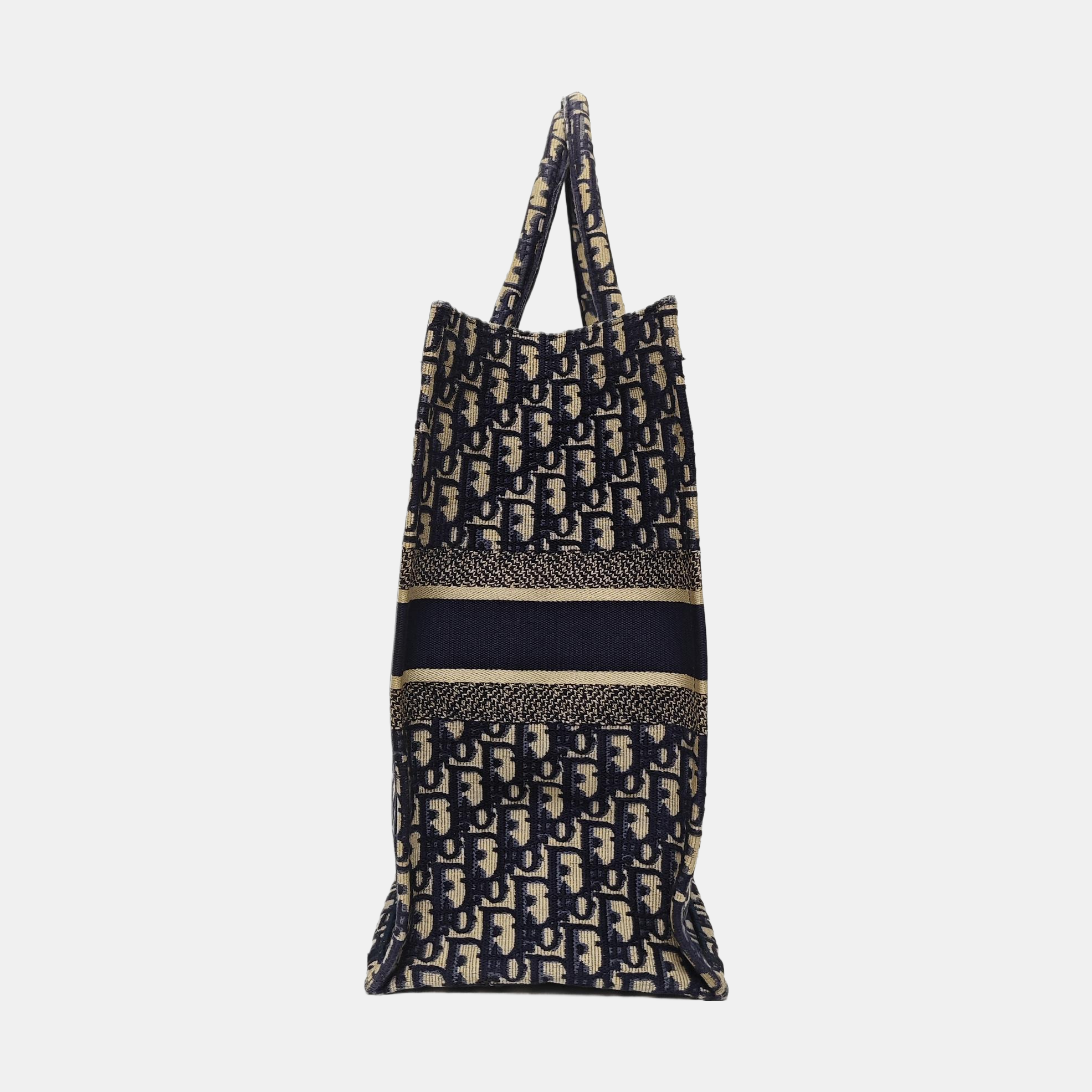 Book Tote Large Oblique Canvas Blue