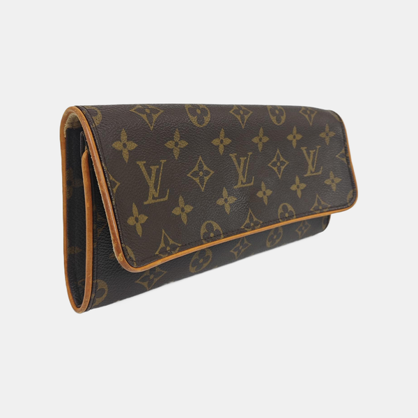 TWIN GM Monogram Coated Canvas Brown