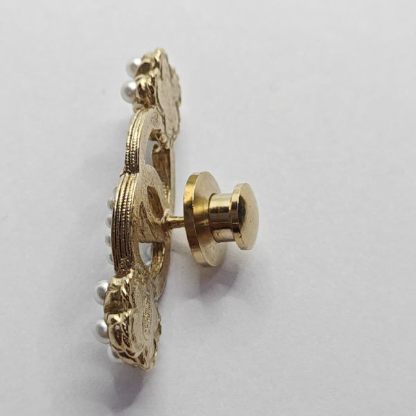 Metal Gold Brooch