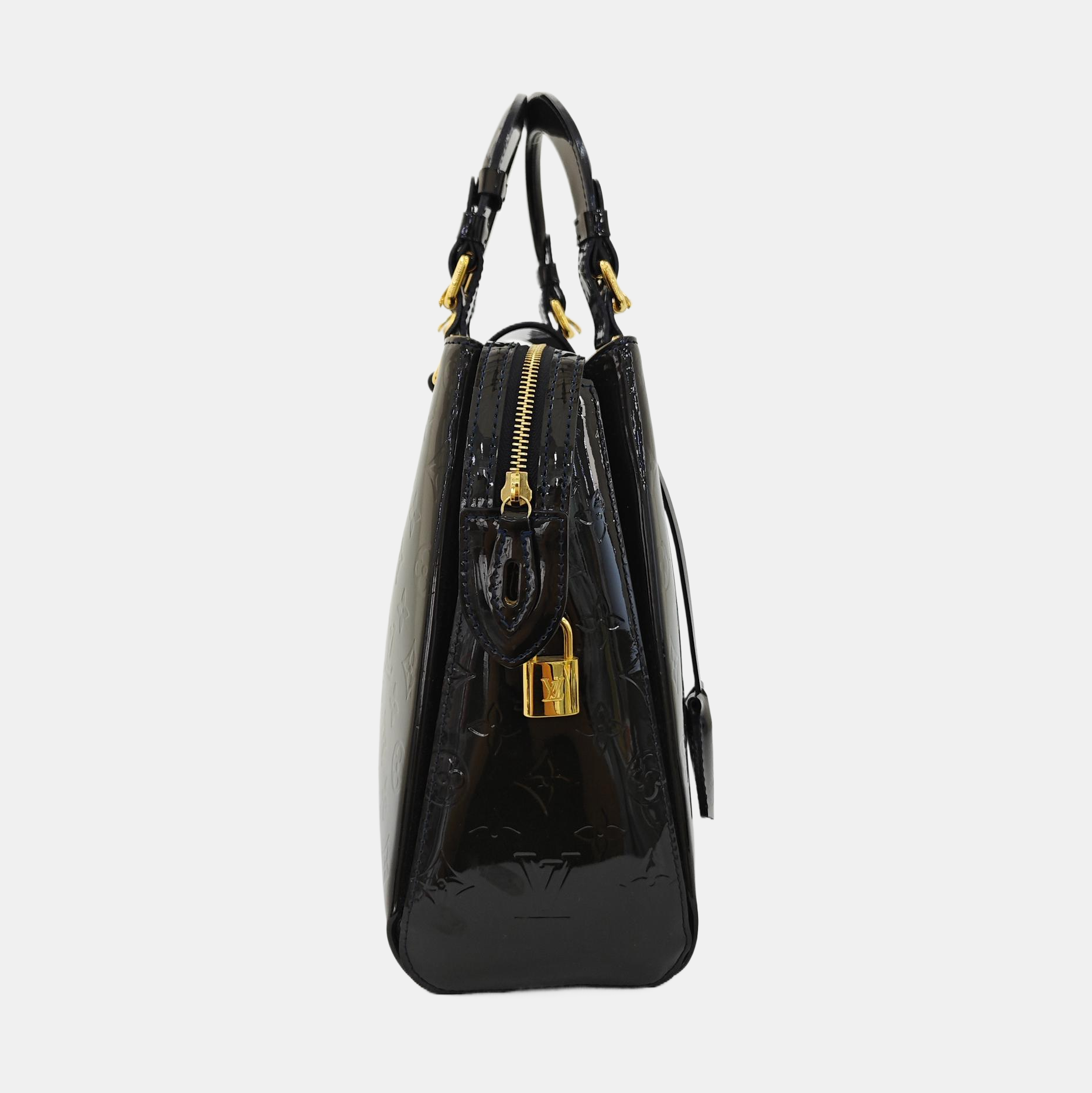 MELROSE AVENUE Monogram Patent Leather Green