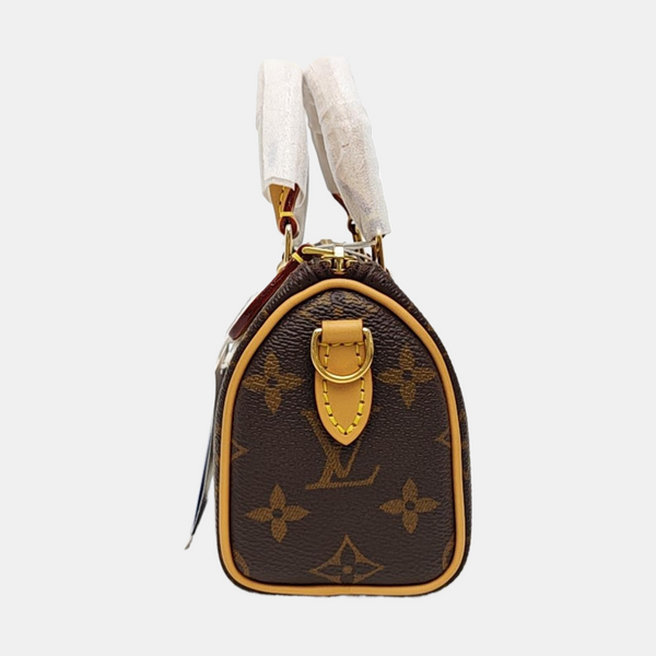 SPEEDY Nano Monogram Coated Canvas Brown