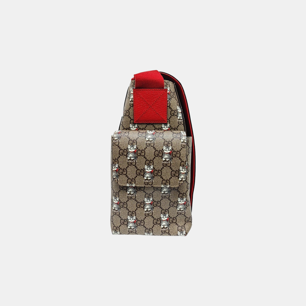 GG Supreme Medium Monogram Coated Canvas Brown