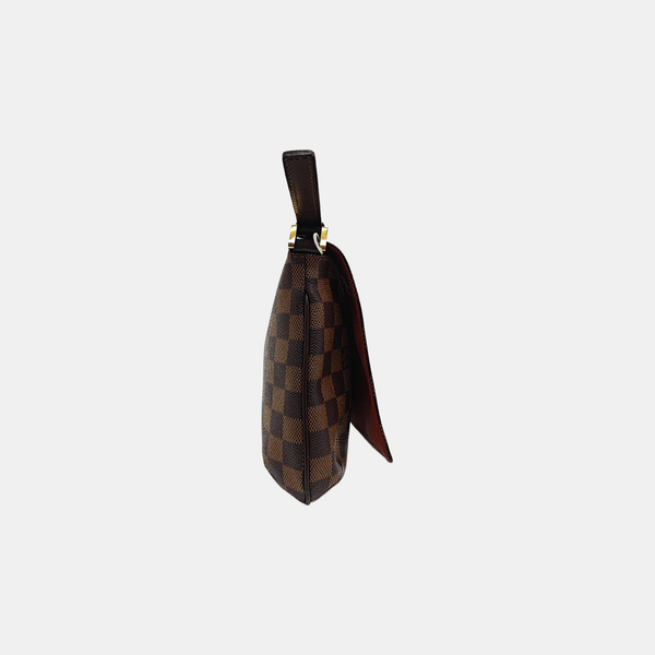 MUSETTE TANGO Damier Ebene Coated Canvas Brown