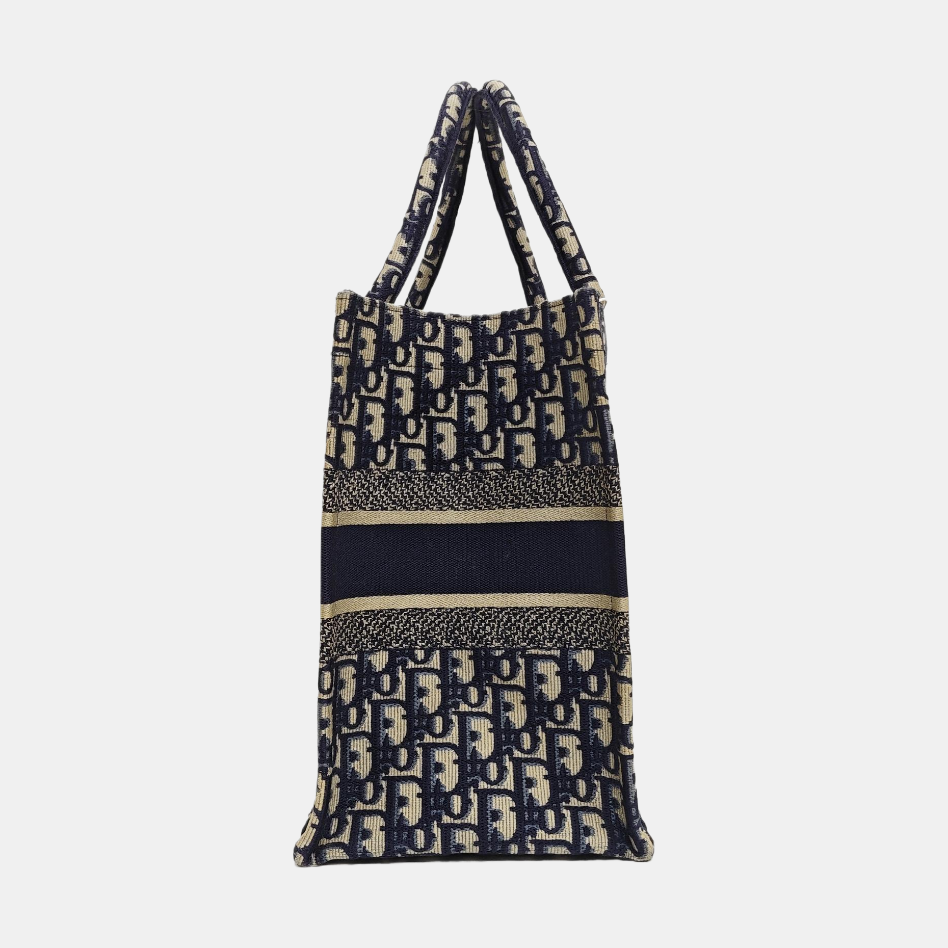 Book Tote Medium Oblique Canvas Blue