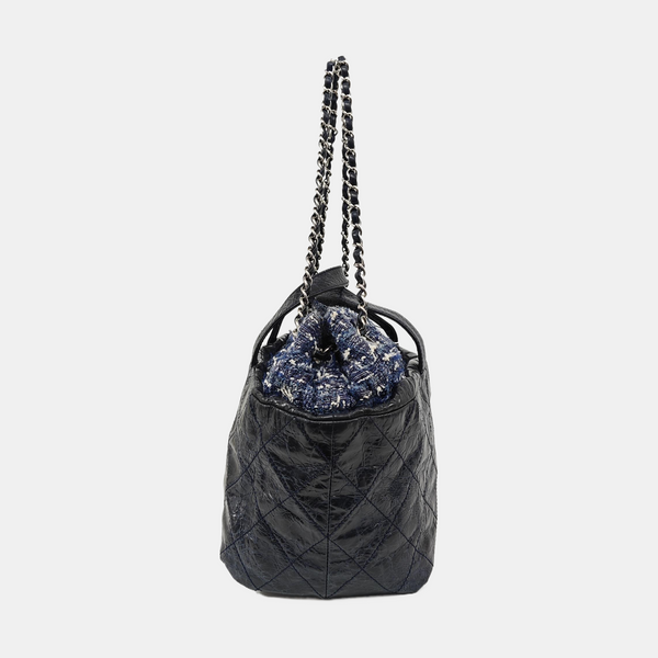Quilted Calfskin Shoulder Bag Blue