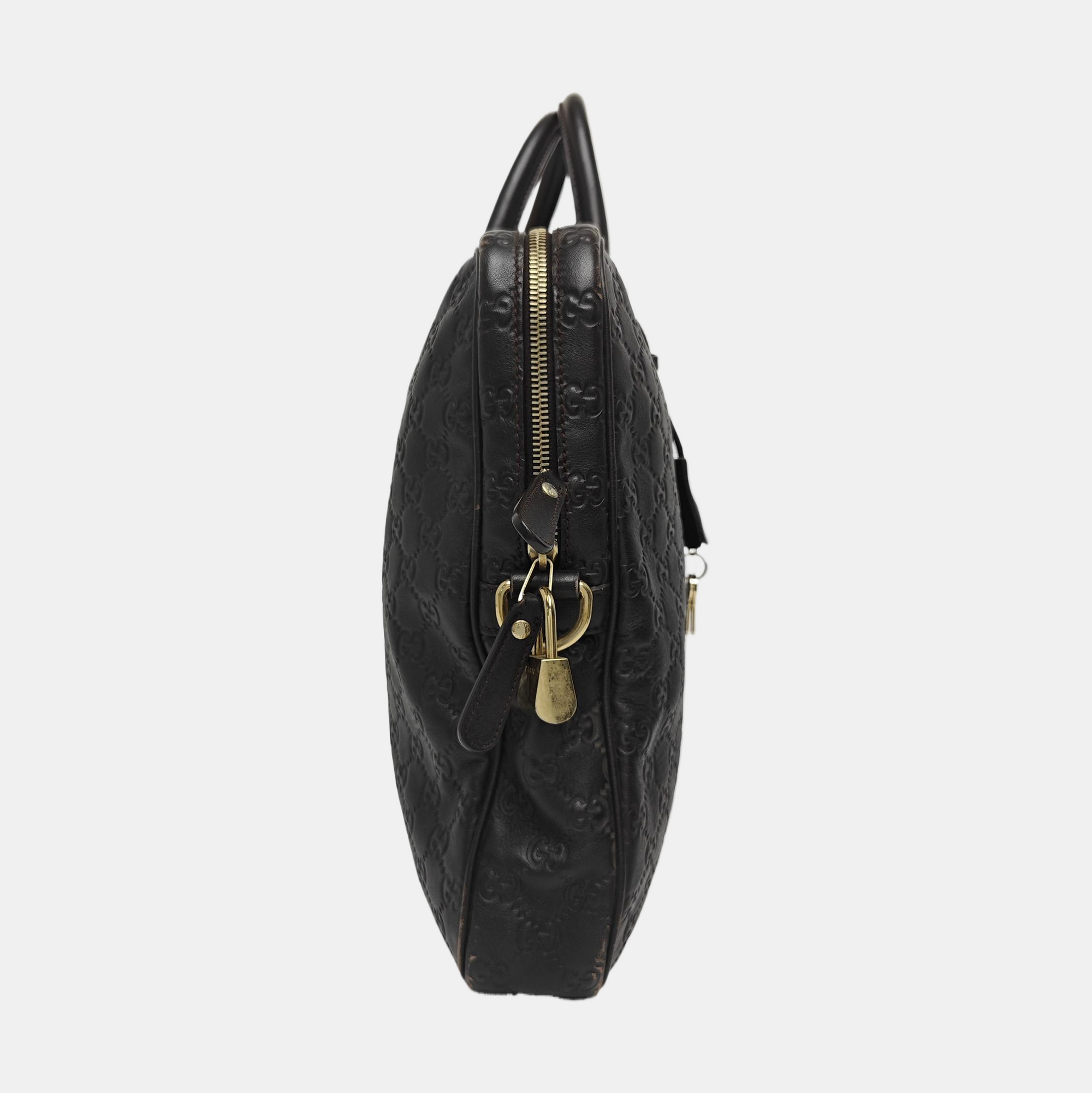 Signature Monogram Calfskin Brown