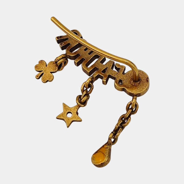 J'adior Metal Gold Stud Earrings