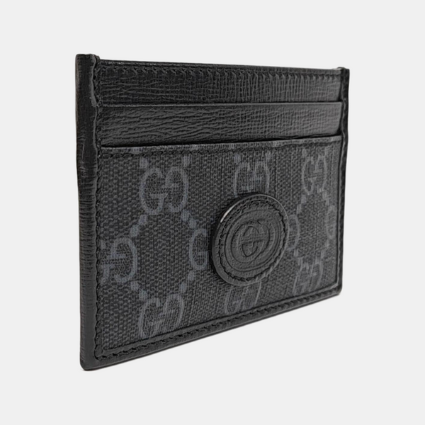 Coated Canvas Card Holder Black