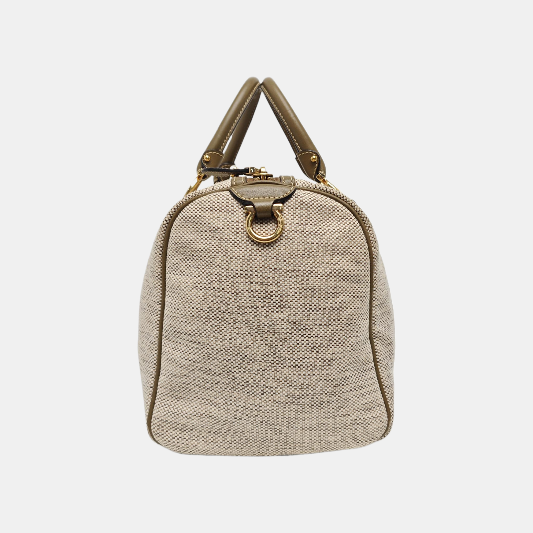 Canvas Top Handle Bag Beige
