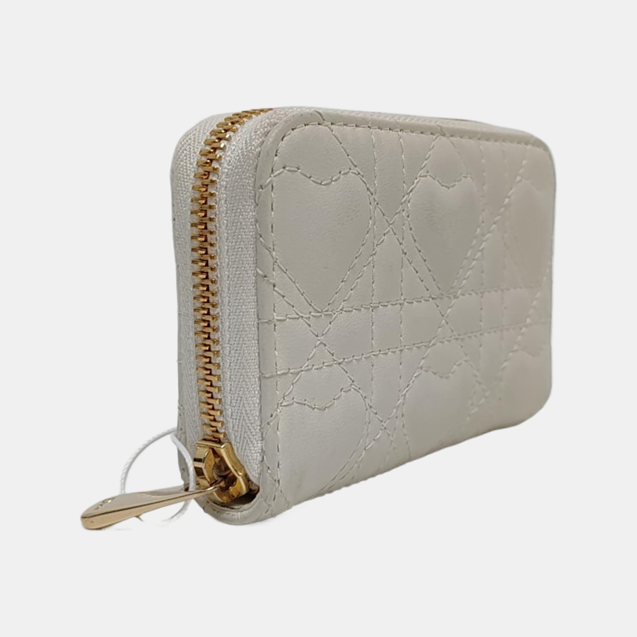 Quilted Calfskin Wallet White