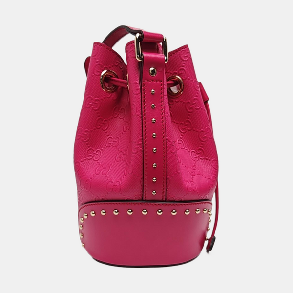 Monogram Calfskin Bucket Bag Red