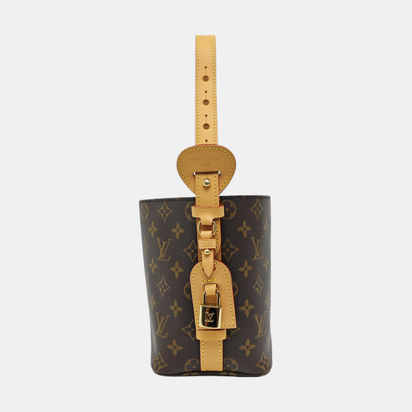 ALL IN BB Monogram Coated Canvas Brown