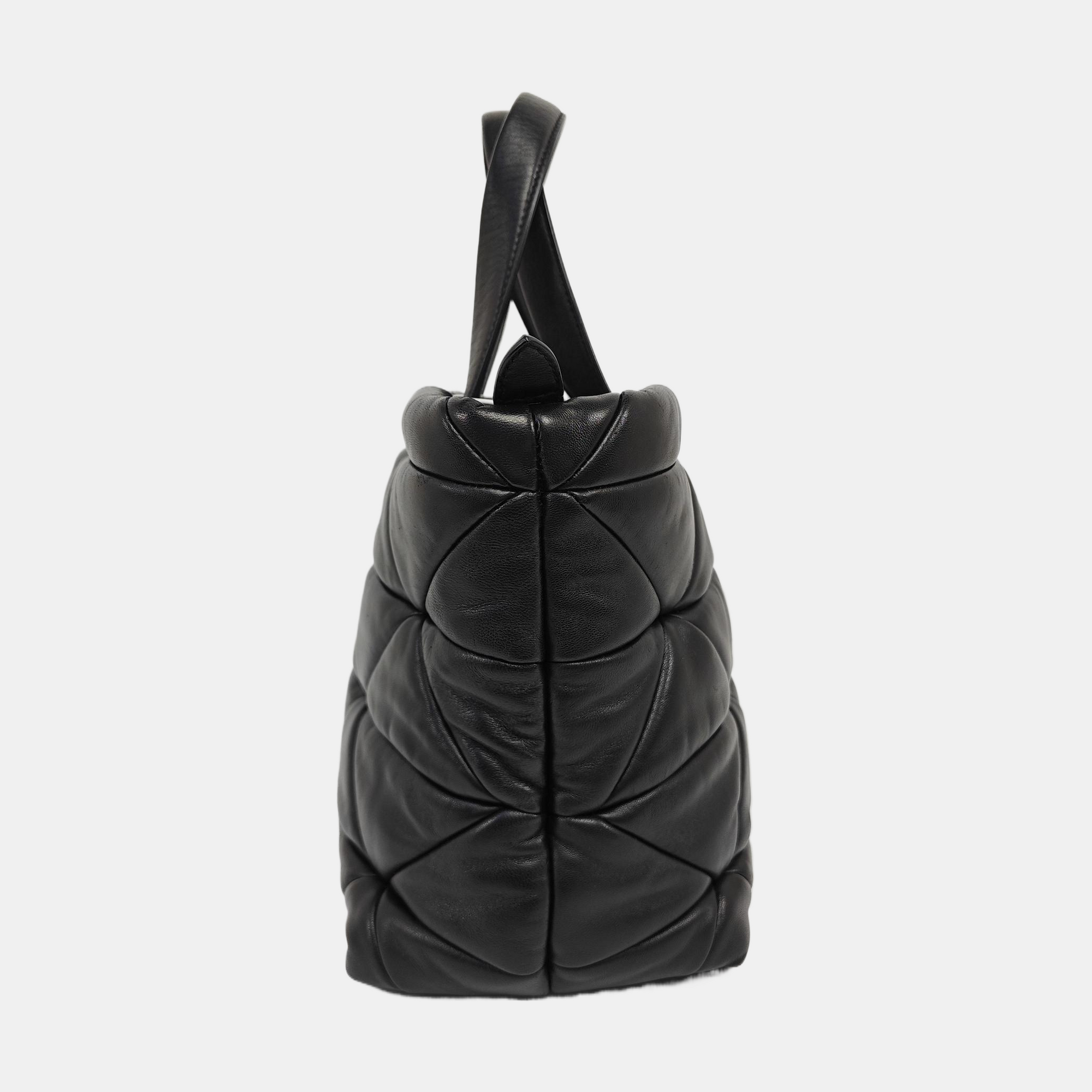 System Quilted Nylon Black